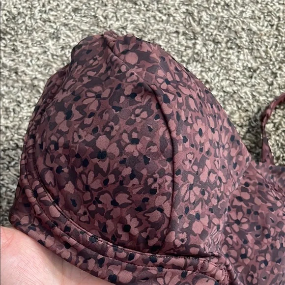 Athleta Brown Floral Patterned Bikini Top - Picture 7 of 8
